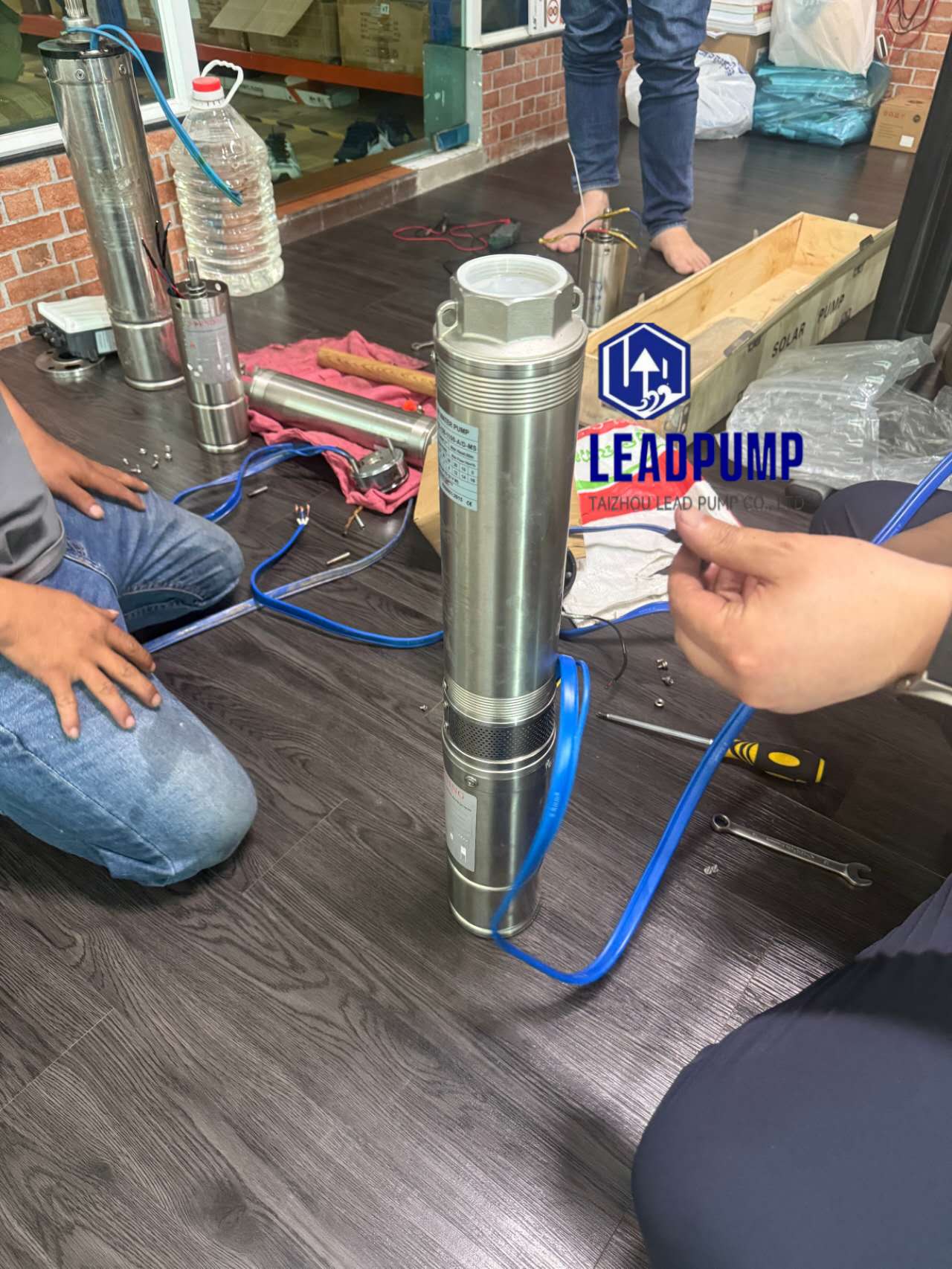 Taizhou Lead Pump Co., Ltd snelt zich om de klant in Zuidoost -Azië te maken met een probleem met zonnewaterpomp
