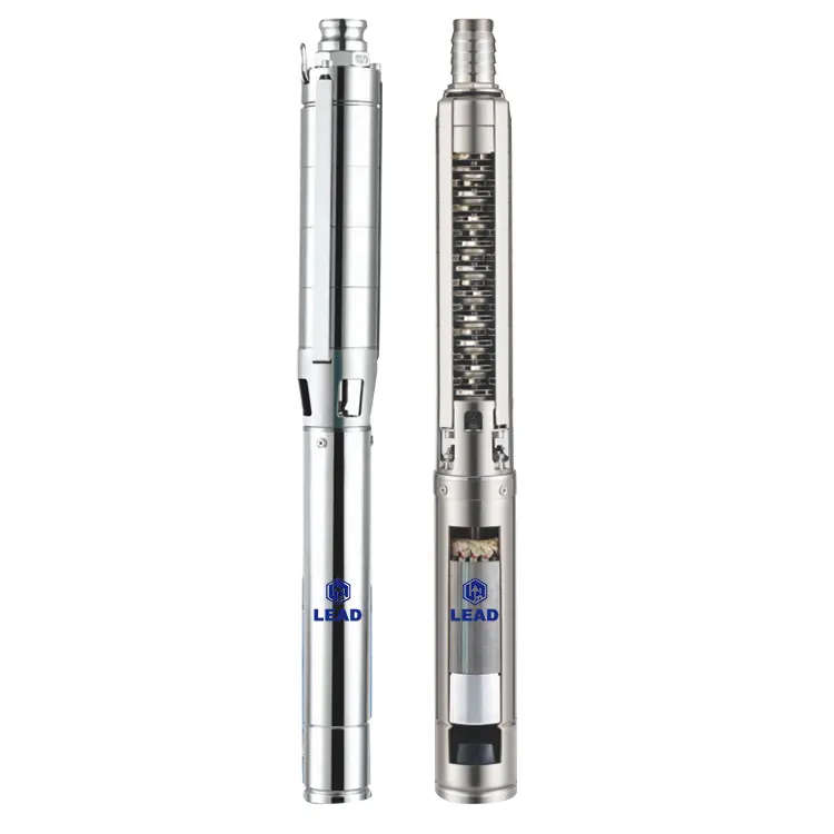 Hoge snelheid borstelloze SS Solar Deep Well Pump