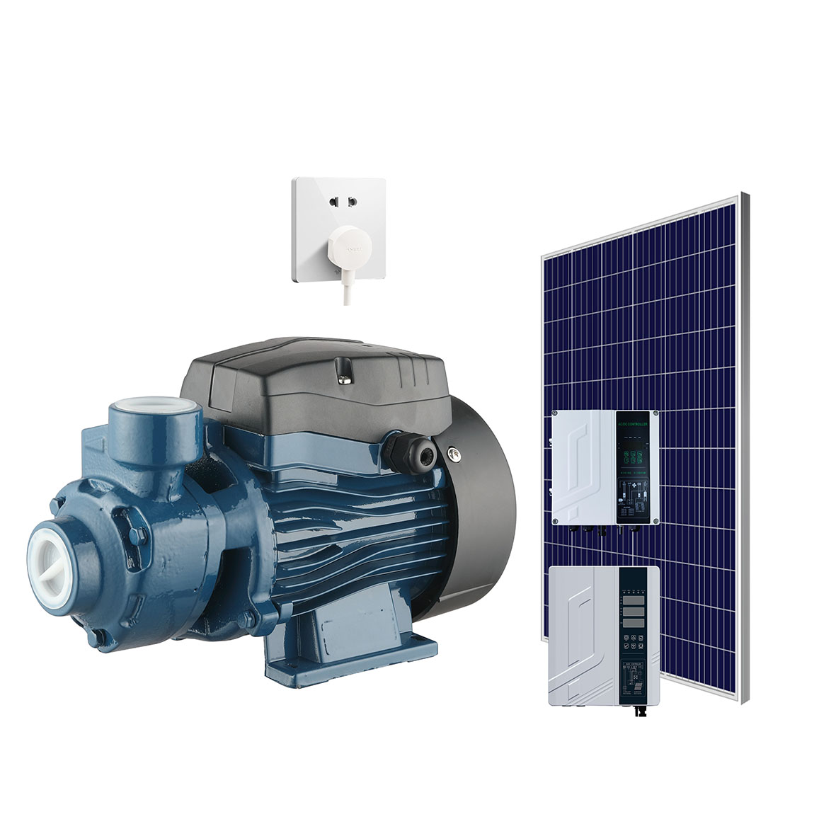 Hybride borstelloze perifere zonnewaterwaterpomp