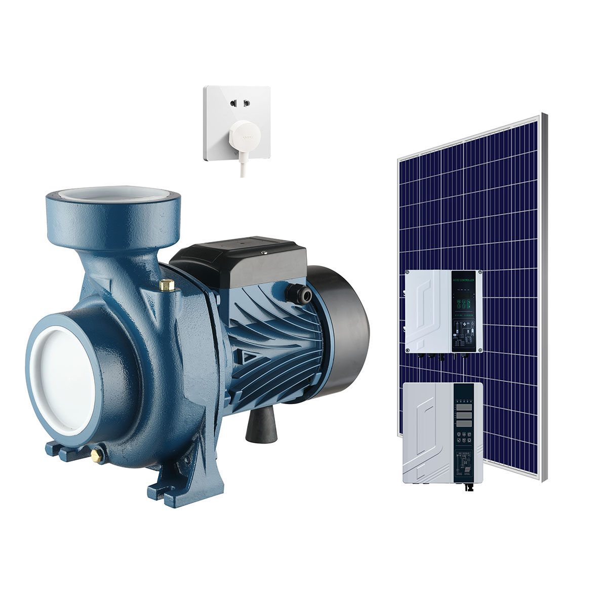 Zonnecentrifugaalwaterpompen voor irrigatie van de landbouw